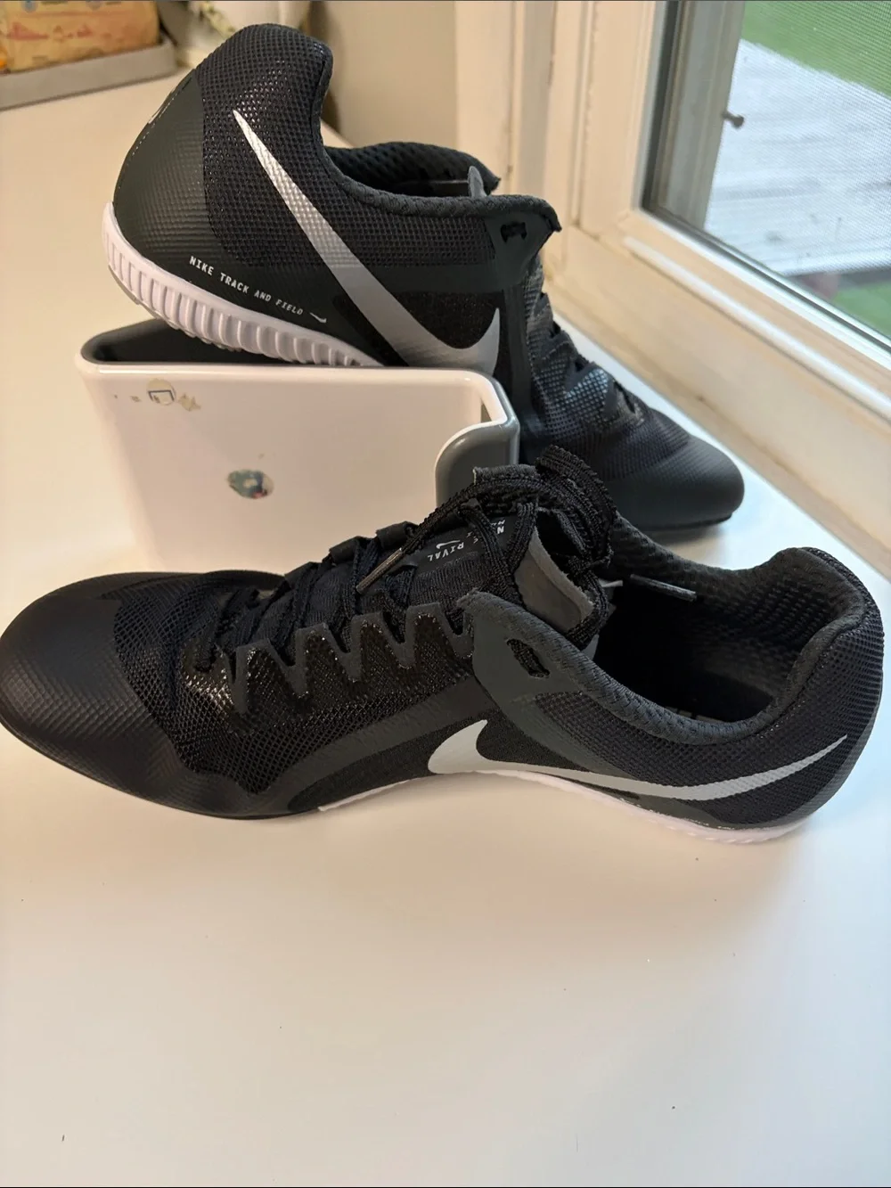 Nike Zoom Rival Multi Track & Field Shoes Black/Silver Men 9.5 NWOT